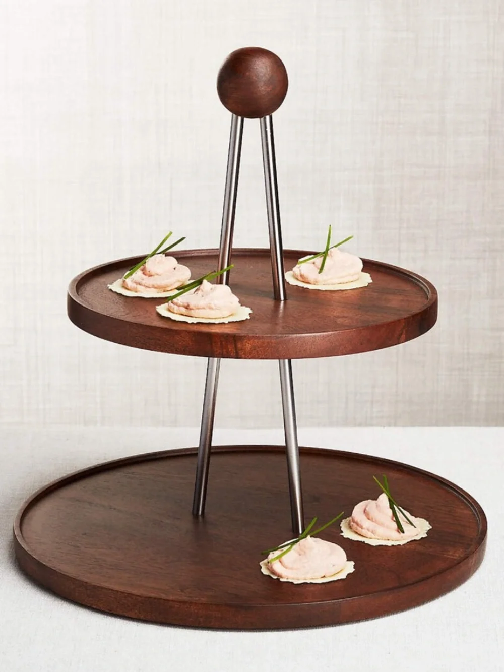 Crate and Barrel Tier Server - Dark Brown.